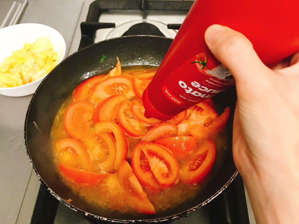 三种食材《蕃茄炒蛋》香喷喷的呦🍅🍅的加工步骤