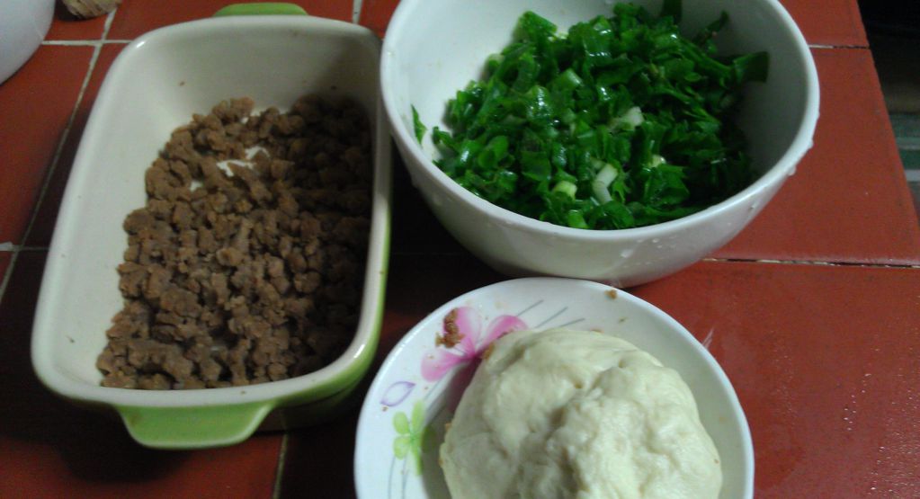 [素食料理]素肉葱馅饼的加工步骤