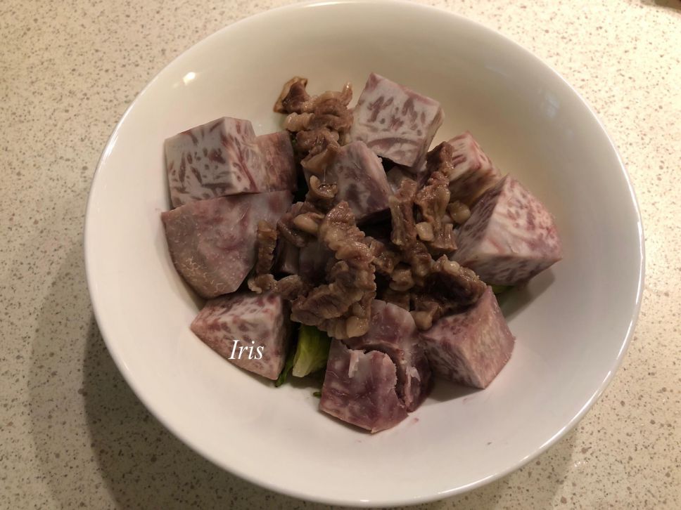 宝宝粥汤底，芋头牛肉甘蓝汤的加工步骤