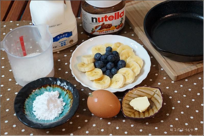 香蕉可可铁锅松饼(Dutch Baby)的加工步骤