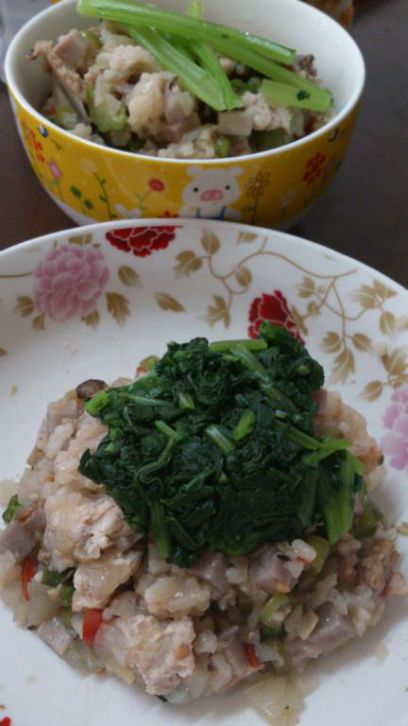 宝宝版香芋鸡肉炊饭的加工步骤