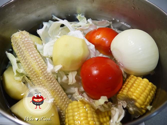 ♡宛の宝宝”食“堂 ✿ 蔬菜高汤的加工步骤