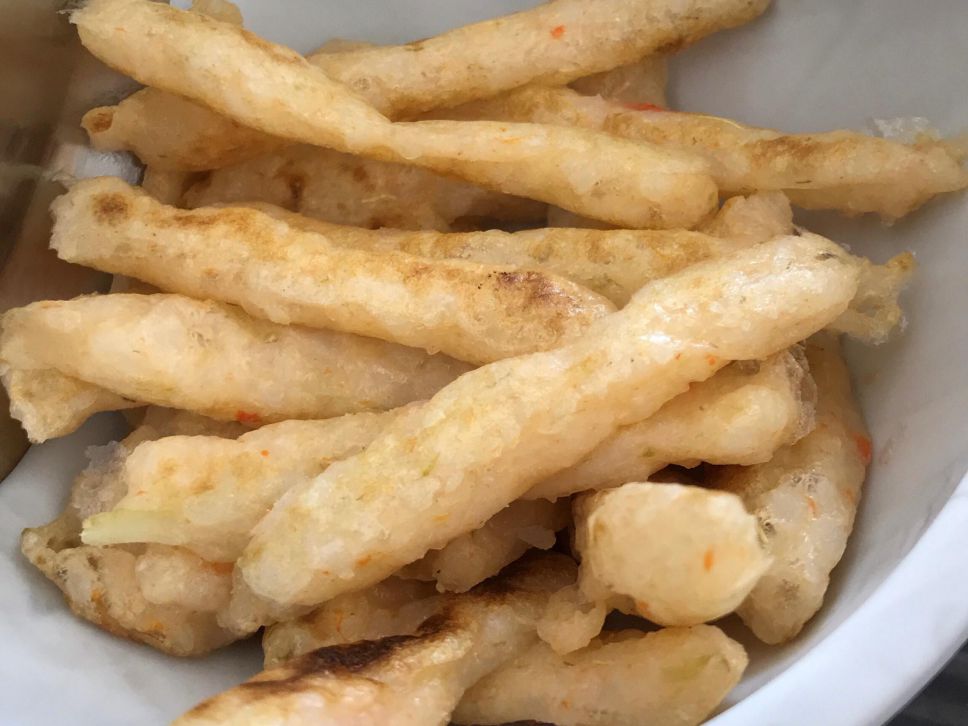 宝宝吃「蔬果米薯条🍟」的加工步骤