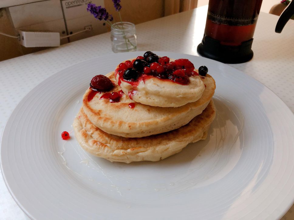 莓果美式厚松饼🥞的加工步骤