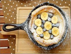 香蕉可可铁锅松饼(Dutch Baby)