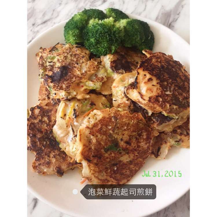 泡菜鲜蔬起司煎饼的加工步骤