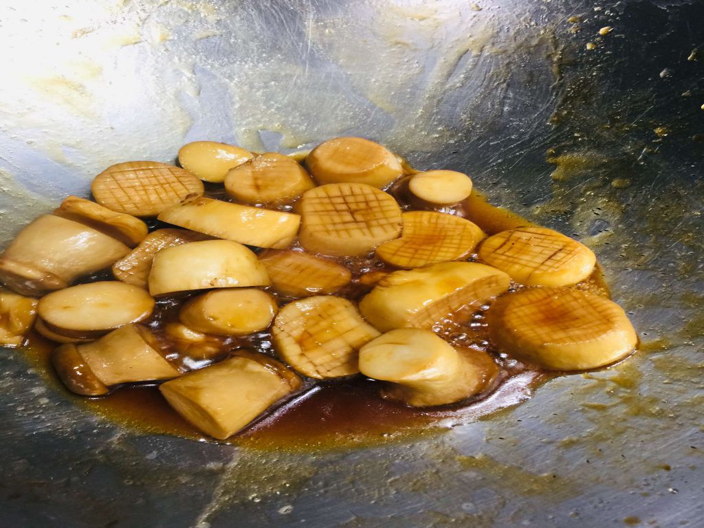 素食～伪干贝（杏鲍菇）的加工步骤