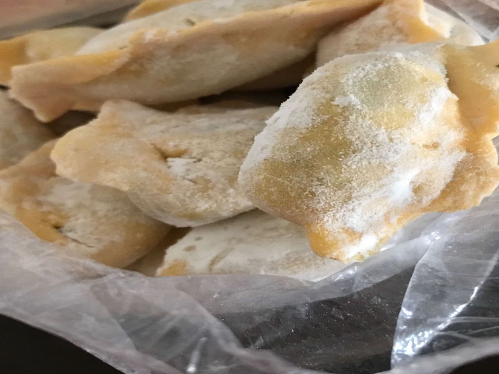 高丽菜香椿不素水饺（猪）的加工步骤