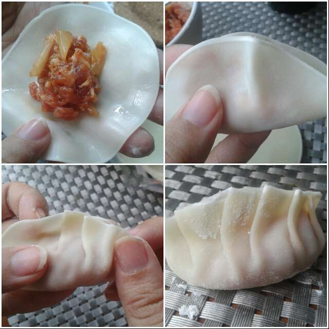 泡菜日式煎饺子[黄金脆底]的加工步骤