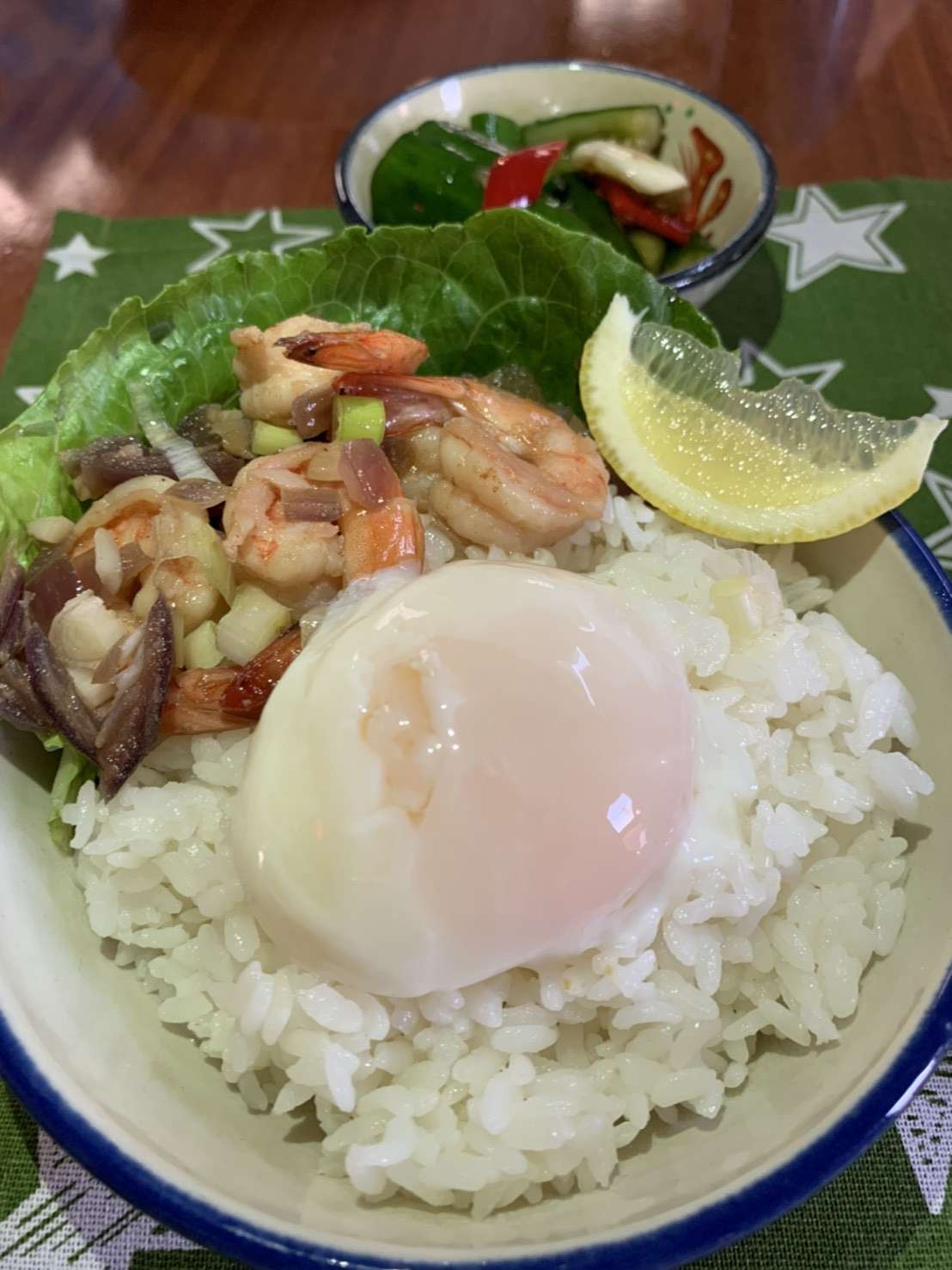 日式干烧虾仁丼饭的加工步骤