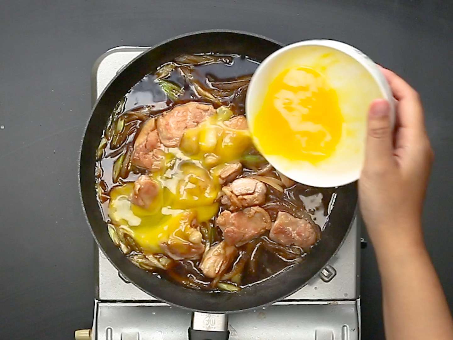 亲子丼的加工步骤