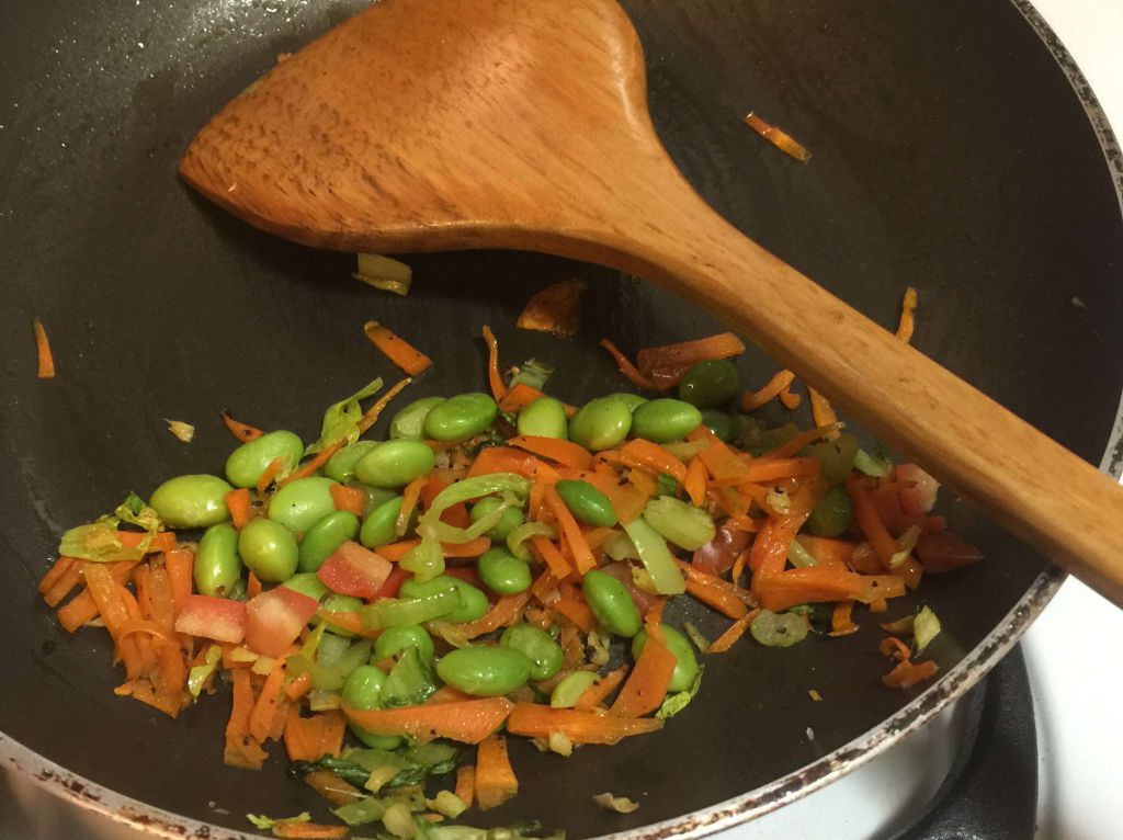 蔬食)简易电锅咖喱田园起司炖饭🍳蛋奶素的加工步骤