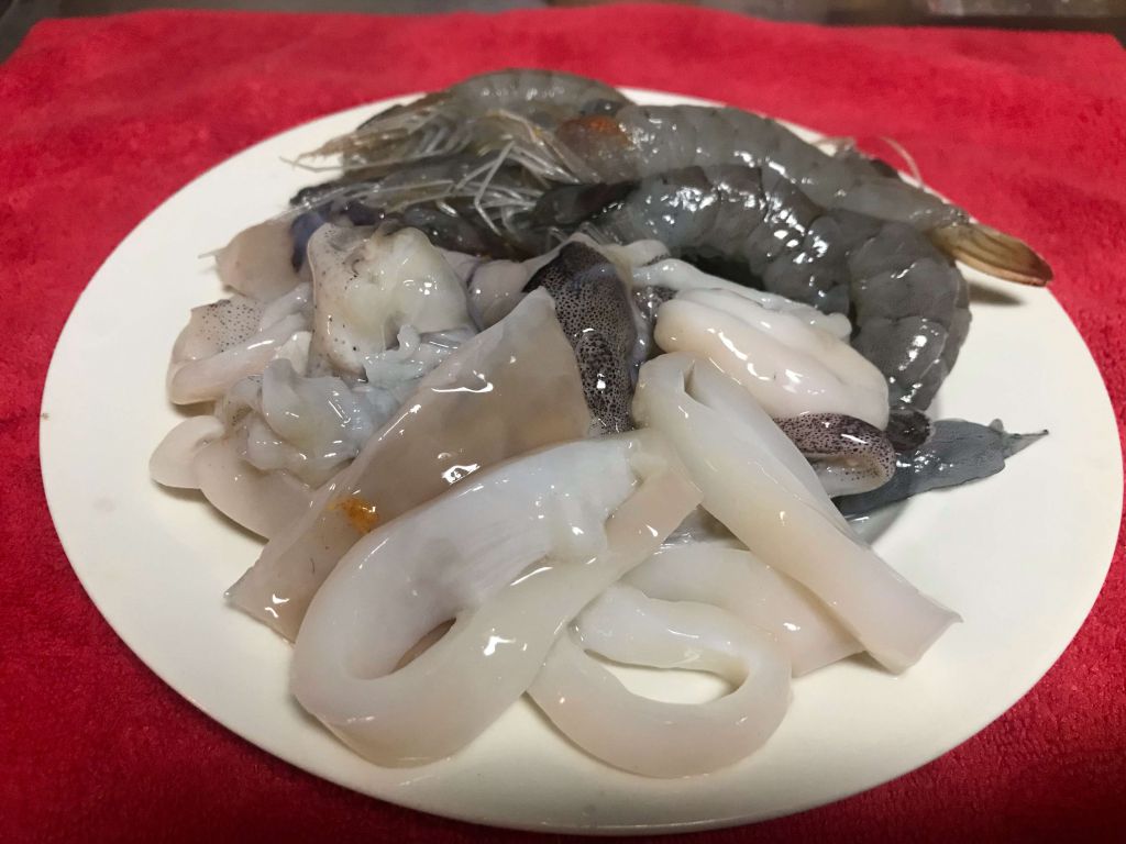 泰式海鲜🦞炒饭的加工步骤