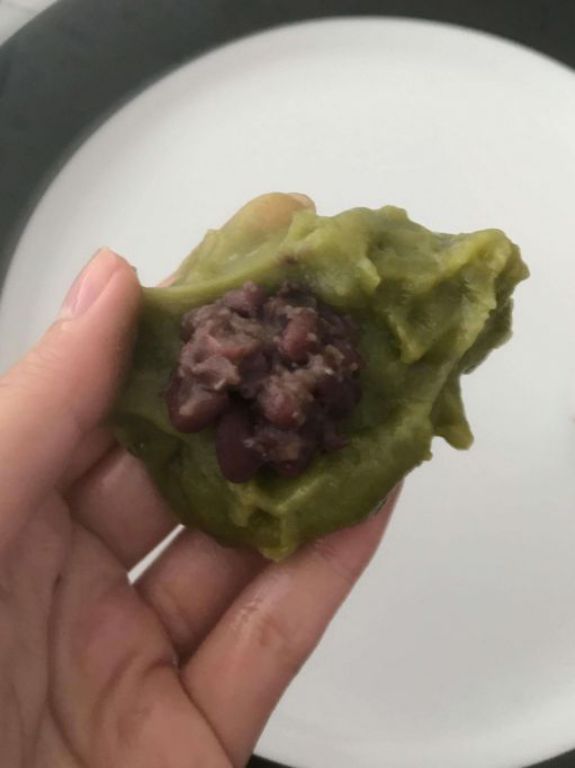 抹茶红豆麻糬的加工步骤