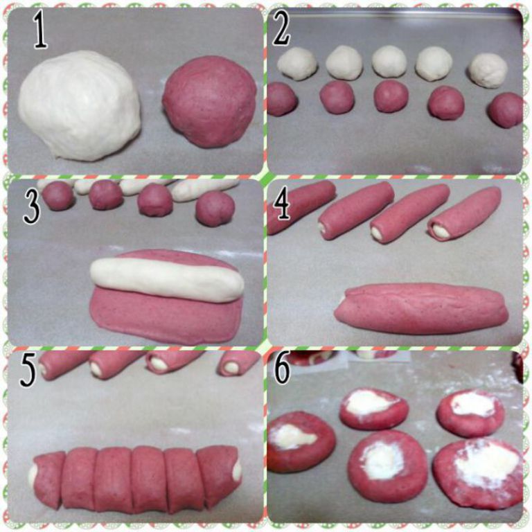 *~双色玫瑰馒头~*的加工步骤