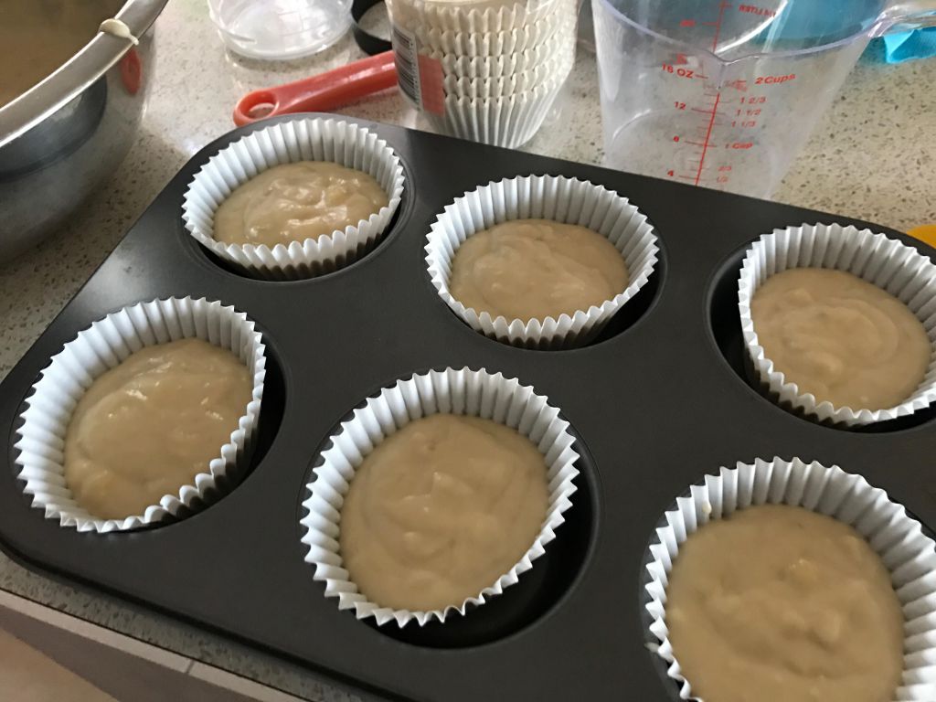 低糖版野餐香蕉马芬的加工步骤