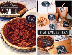 枫糖培根胡桃派 + 礼物小卡下载！ Maple Syrup, Bacon, Pecan Pie + Free Printable!