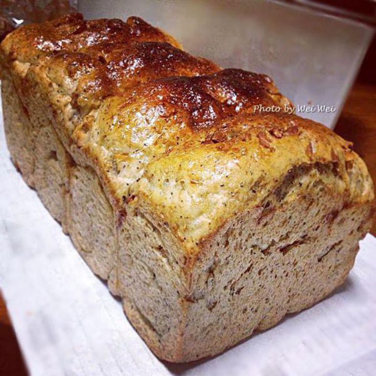 全麦黑豆渣核桃吐司 Whole Wheat Okara Bread Loaf with Walnut的加工步骤