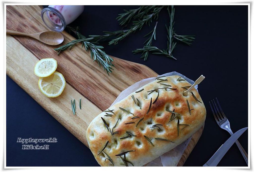 Focaccia bread的加工步骤