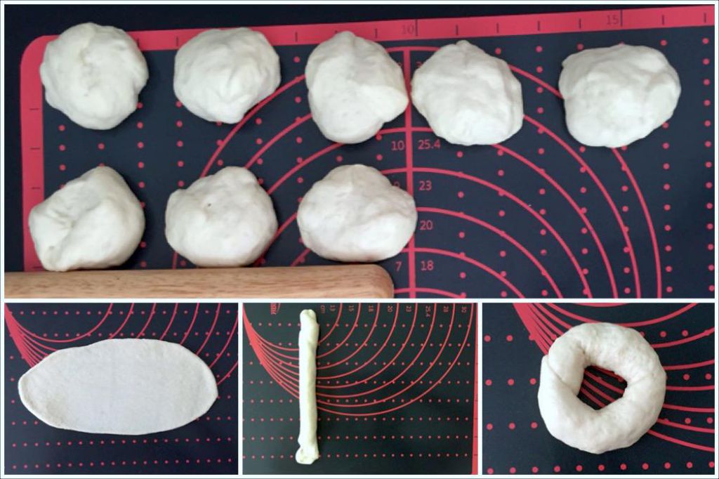 手工贝果的加工步骤